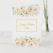 母の日フォイル折りグリーティングカード 箔グリーティングカード (正面)