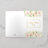 母の日フォイル折りグリーティングカード 箔グリーティングカード (外側レイダウン)