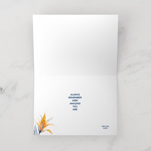 母の日フォイル折りグリーティングカード 箔グリーティングカード (内側レイダウン)