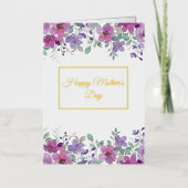 母の日フォイル折りグリーティングカード 箔グリーティングカード (正面)