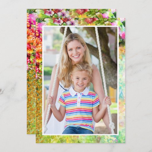 母の日フォトウォーターカラーカントリーガーデン名 シーズンカード (正面/裏面)