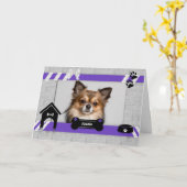 母の日フォトカードパープル・from the Dog カード (黄色い花)