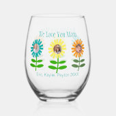 母の日フォトガーデン ステムなしワイングラス (正面)