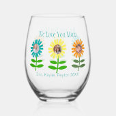 母の日フォトガーデン ステムなしワイングラス (裏面)