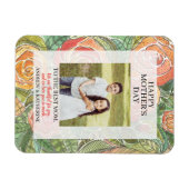 母の日フォトギフトかわいらしフローラバラ マグネット (横)