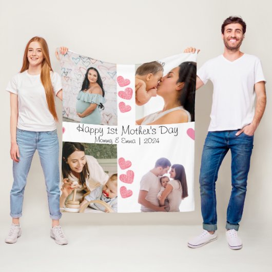 母の日フォトコラージギフト フリースブランケット (インサイチュ)