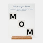 母の日フォトコラージュのアクリルサイン アクリルサイン (正面)