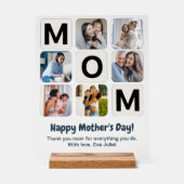 母の日フォトコラージュのアクリルサイン アクリルサイン (正面)