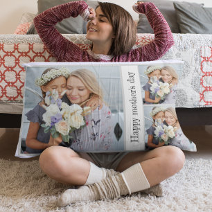 母の日フォトコラージュアクセント枕 アクセントクッション