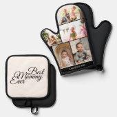母の日フォトコラージュカスタム 鍋つかみ&鍋敷きセット (正面/裏面)