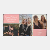 母の日フォトコラージュピンクカスタム色 デスクマット (正面)