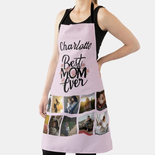 母の日フォトコラージュ最高のマーEver Keepsake エプロン (インサイチュ)
