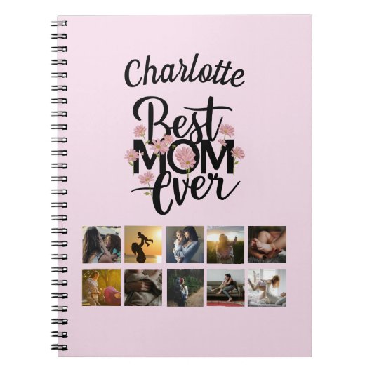 母の日フォトコラージュ最高のマーEver Keepsake ノートブック (正面)