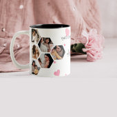 母の日フォトコラージュ12枚の写真とカスタム文字 ツートーンマグカップ