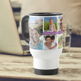 母の日フォトコラージュ6枚の写真と年 トラベルマグ