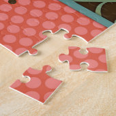 母の日フォトドラゴンフライかわいらしワイルドフラワー ジグソーパズル (側面)