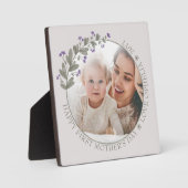 母の日フォトパープルワイルドフラワーフレーム フォトプラーク (正面)