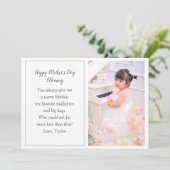 母の日フォトホリデーカードfromベビー シーズンカード (スタンド正面)