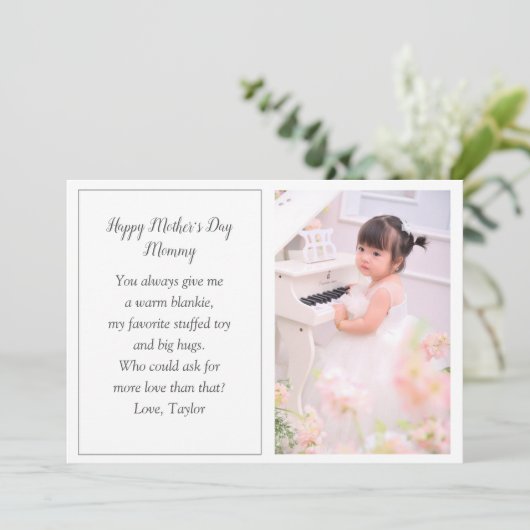 母の日フォトホリデーカードfromベビー シーズンカード (スタンド正面)