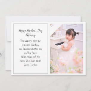 母の日フォトホリデーカードfromベビー シーズンカード