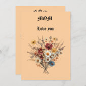 母の日フラットカード (正面/裏面)