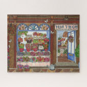 母の日フラワーショップウォーターカラー ジグソーパズル (横)
