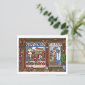 母の日フラワーショップウォーターカラー ポストカード (スタンド正面)