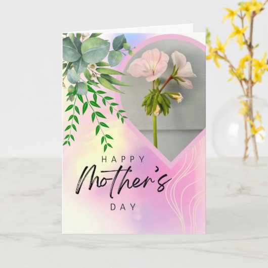 母の日フローラりんご花ゼラニウム カード (黄色い花)