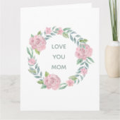 母の日フローラ愛ママ折り畳みカード カード (正面)