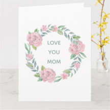 母の日フローラ愛ママ折り畳みカード