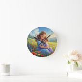 母の日フローラ甘くて可愛いカスタマイズ ラウンド壁時計 (ホーム)