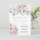 母の日ブランチと泡立つピンク牡丹フローラ 招待状 (スタンド正面)
