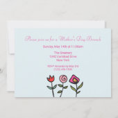 母の日ブランチと黄色とオレンジのチューリップ 招待状 (裏面)