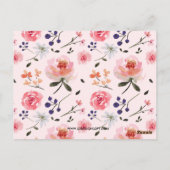 母の日ブランチフローラピンクカスタム色 ポストカード (裏面)