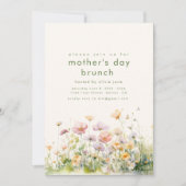 母の日ブランチ招待状テンプレート 招待状 (正面)