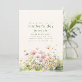 母の日ブランチ招待状テンプレート 招待状 (スタンド正面)