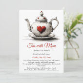 母の日ブランチ招待状 – 母と茶 招待状 (スタンド正面)