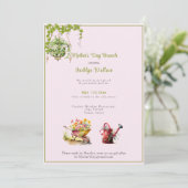 母の日ブランチ散水缶手押し車の花 招待状 (スタンド正面)