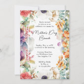 母の日ブランチ水の色ワイルドフラワーフローラ 招待状 (正面)