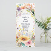 母の日ブランチ水の色ワイルドフラワーフローラ 招待状 (スタンド正面)