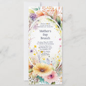 母の日ブランチ水の色ワイルドフラワーフローラ 招待状 (正面)