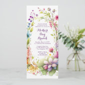 母の日ブランチ水の色ワイルドフラワーフローラ 招待状 (スタンド正面)