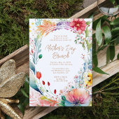 母の日ブランチ水の色ワイルドフラワーフローラ 招待状