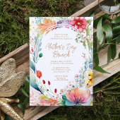 母の日ブランチ水の色ワイルドフラワーフローラ 招待状