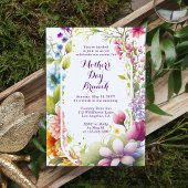 母の日ブランチ水の色ワイルドフラワーフローラ 招待状