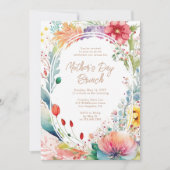 母の日ブランチ水の色ワイルドフラワーフローラ 招待状 (正面)