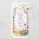 母の日ブランチ水の色ワイルドフラワーフローラ 招待状 (正面)