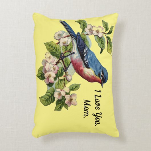 母の日ブルーバードアクセント枕 アクセントクッション (正面(垂直))