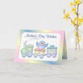 母の日ブルーバードカード カード (黄色い花)