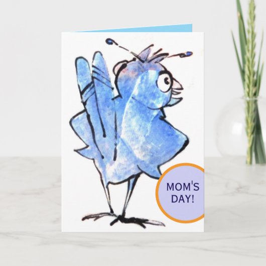 母の日ブルーバード#151106母の日が幸せ カード (正面)